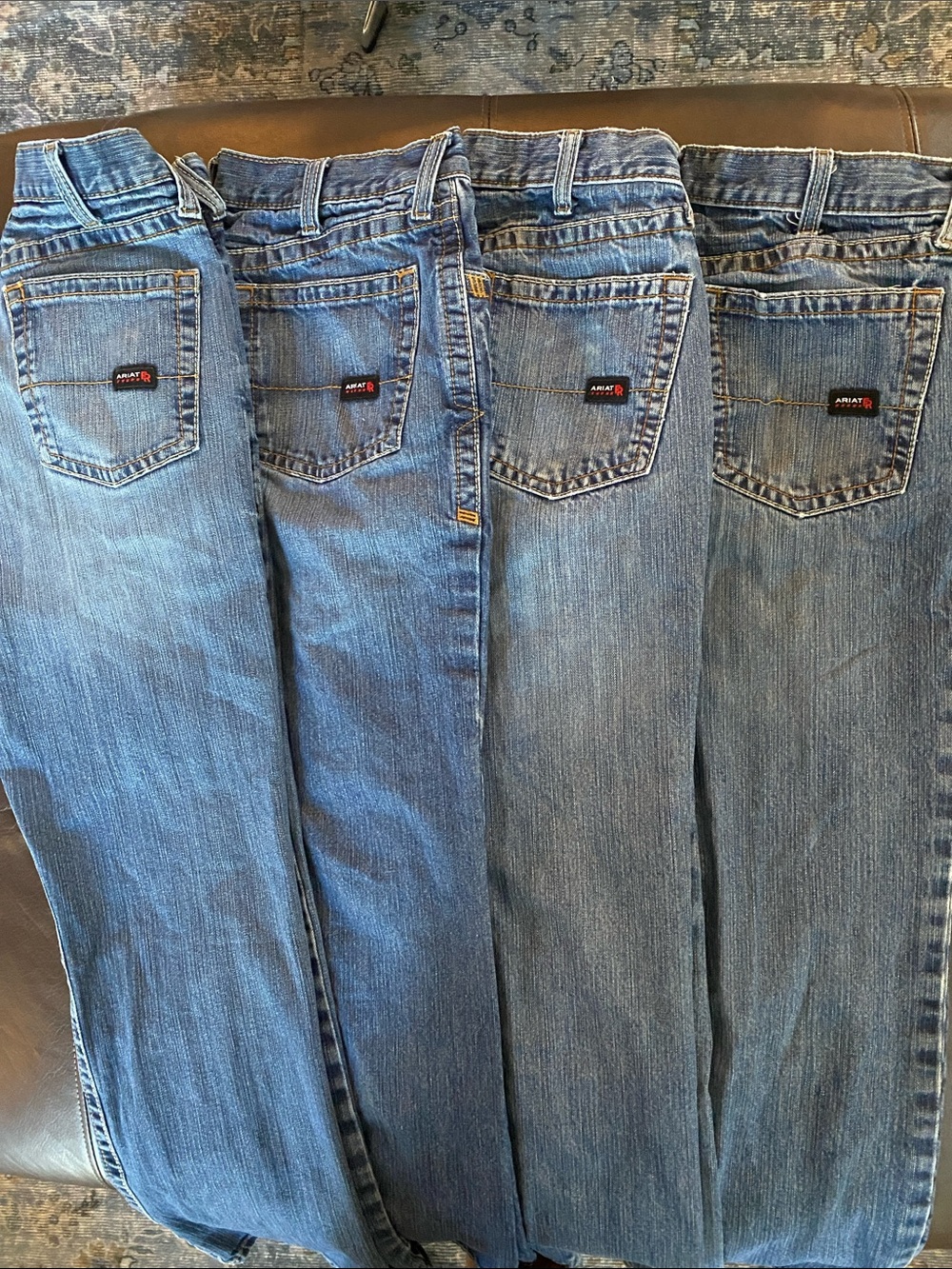 Ariat Men's FR M4 Bootcut Straight Leg Relaxed Jeans-4 pairs in 34/32